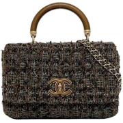 Chanel Vintage Pre-owned Tyg chanel-vskor Brown, Dam