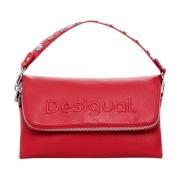 Desigual Venecia Logo Halv Väska Höst/Vinter Kollektion Red, Dam