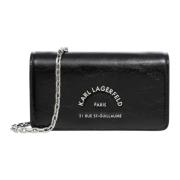 Karl Lagerfeld St Guillaume Crossbody Väska med Magnetlås Black, Dam