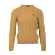 Ralph Lauren Kabelstickad Tröja Pullover Brown, Herr