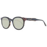 Scotch & Soda Svarta Herr Solglasgon Runda Grna Linser Black, Unisex