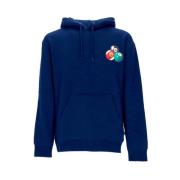 HUF Navy Hoodie med Känguruficka Blue, Herr