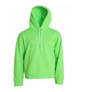 Dolce & Gabbana Neon Grön Logo Hoodie Tröja Green, Herr