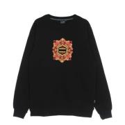 Dolly Noire Svart Crewneck Tröja med Kakeltryck Black, Dam