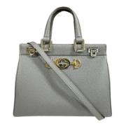 Gucci Vintage Pre-owned Laeder gucci-vskor Gray, Dam