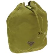 Prada Vintage Pre-owned Tyg prada-vskor Green, Dam