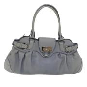 Salvatore Ferragamo Pre-owned Pre-owned Laeder axelremsvskor Gray, Dam