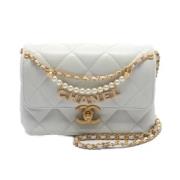 Chanel Vintage Pre-owned Laeder chanel-vskor White, Dam