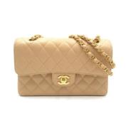 Chanel Vintage Pre-owned Tyg chanel-vskor Beige, Dam