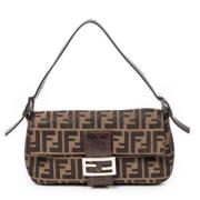 Fendi Vintage Pre-owned Canvas axelremsvskor Brown, Dam