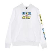 Element Vit Reckoning Hoodie med Supreme Print White, Herr