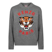 Kenzo Lucky Tiger Sweater Gray, Herr