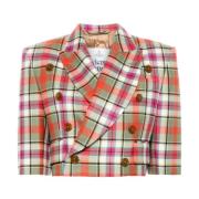 Vivienne Westwood Rutig Cut Off Blazer Multifärgad Multicolor, Dam