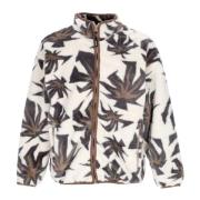 HUF Sherpa Teddy Bear Jacquard Dragkedja Jacka Beige, Herr