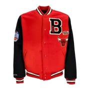 Mitchell & Ness Chicago Bulls Varsity Jacket Röd/Svart Red, Herr