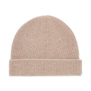 Ermenegildo Zegna Kashmir Beanie med Märkesdetalj Beige, Unisex