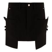 Rick Owens Stefan Black Mini-Skirt Black, Dam