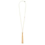 Saint Laurent Guld Cassandre Charm Hänge Halsband Yellow, Dam