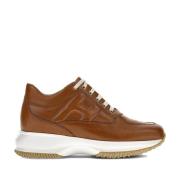 Hogan Stiliga Sneakers Brown, Dam