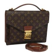 Louis Vuitton Vintage Pre-owned Canvas handvskor Brown, Dam