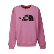 The North Face Rosa Oversized Logo Sweatshirt Fleece Interiör Pink, He...