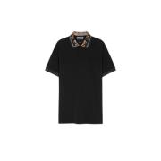 Versace Jeans Couture Svart Barock Polo Skjorta Black, Herr