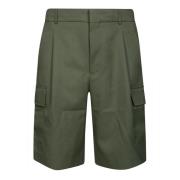 Drole de Monsieur Cargo Bermuda Shorts Green, Herr