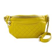 Chanel Vintage Pre-owned Laeder chanel-vskor Yellow, Dam