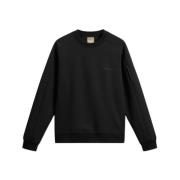 Woolrich Svart Tech Crewneck Tröja Black, Herr