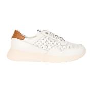 Exton Vita Perforerade Lädersneakers White, Herr