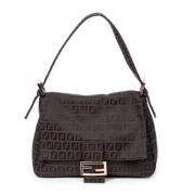 Fendi Vintage Pre-owned Canvas axelremsvskor Black, Dam