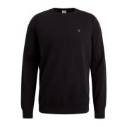 Cast Iron Essentiell Bomull Stretch Crewneck Tröja Black, Herr