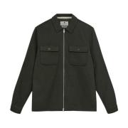 Anerkjendt Blå Heavy Twill Overshirt Green, Herr