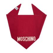 Moschino Halsduk med logotyp Red, Dam