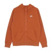 Nike Sporty Hooded Zip Sweatshirt i fransk frotté Orange, Herr