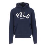 Polo Ralph Lauren Navy Hoodie med Logo Detaljer Blue, Herr