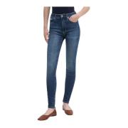 Calvin Klein Jeans High Rise Skinny Jeans i Denim Blue, Dam