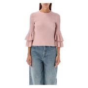 Zimmermann Rosa Volangstickat Aw24 Pink, Dam