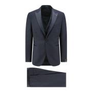 Tagliatore Virgin Wool Tuxedo med Väst Blue, Herr