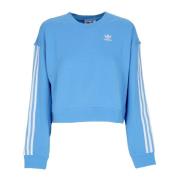 Adidas Ränder Lättvikts Rundhals Sweatshirt Blå Blue, Dam