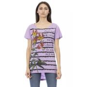 Trussardi Chic Lila T-shirt med Rund Hals Purple, Dam