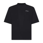 Off White Svart Skater-Fit T-shirt med Logotyptryck Black, Herr