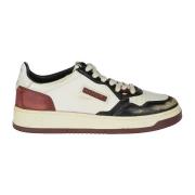 Autry Vintage lågskurna beige lädersneakers Multicolor, Herr