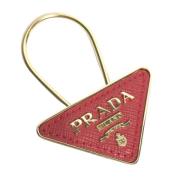 Prada Vintage Pre-owned Tyg nyckelhllare Red, Dam