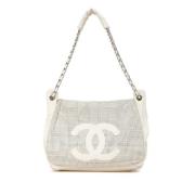 Chanel Vintage Pre-owned Laeder axelremsvskor White, Dam