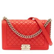 Chanel Vintage Pre-owned Laeder chanel-vskor Red, Dam