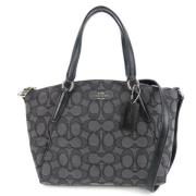 Coach Pre-owned Pre-owned Canvas handvskor Black, Dam