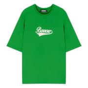 Barrow T-shirt Teddy Print Green, Unisex