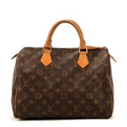 Louis Vuitton Vintage Pre-owned Belagd canvas handvskor Brown, Dam