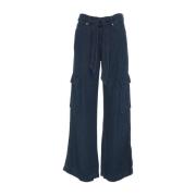 7 For All Mankind Blå Wide Leg Jeans Aw24 Blue, Dam